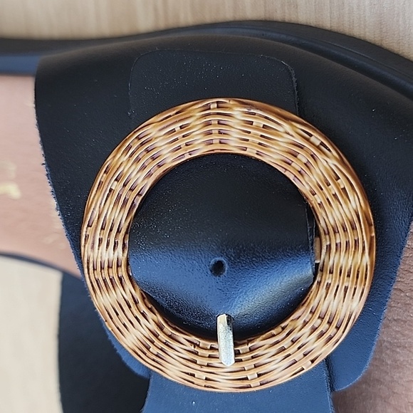 Marila Summer Stories Black Slide Sandals with Woven Buckle - Picture 13 of 13